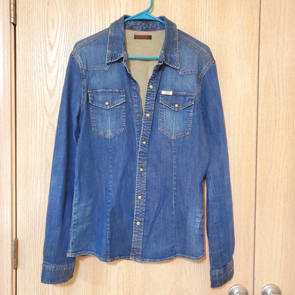 Jackets & Blazers - Denim jacket shirt. Ptp 20"